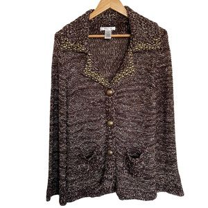Vertigo Paris Embellished Speckled Cardigan